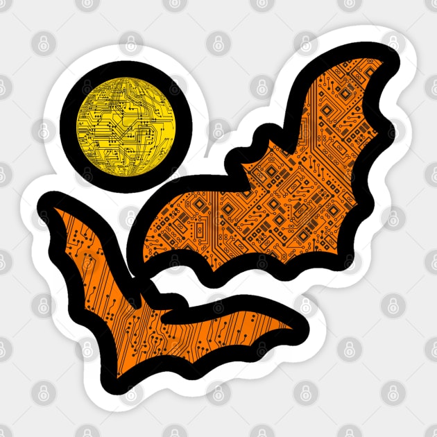 Circuit Board Halloween Sticker by Anastasiya Malakhova